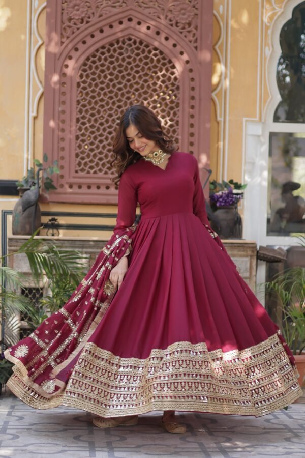 Gown and Dupatta Set - Image 7