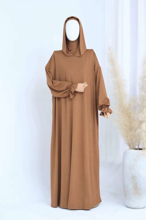 Fit Flare Sleeves Hoodie Abaya
