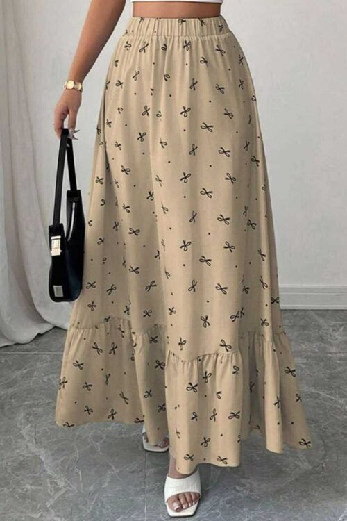 Flora Bow Maxi Skirt
