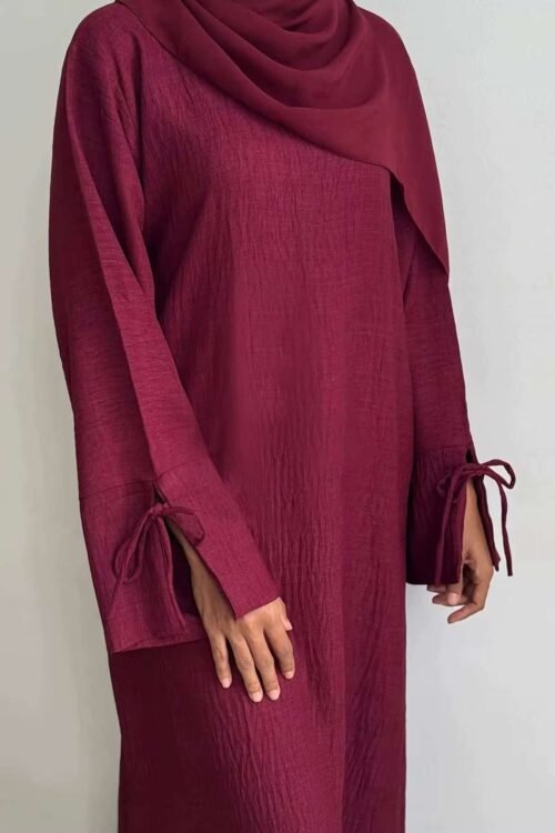 Bowknot Sleeves Casual Dress