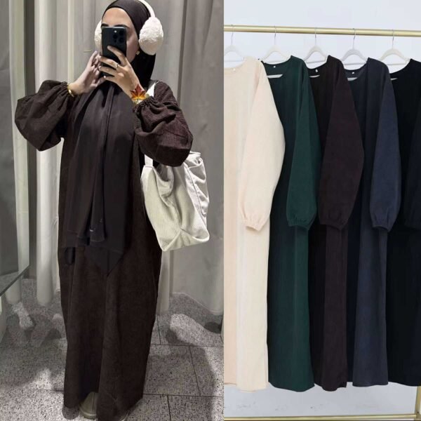 Casual Corduroy Dress