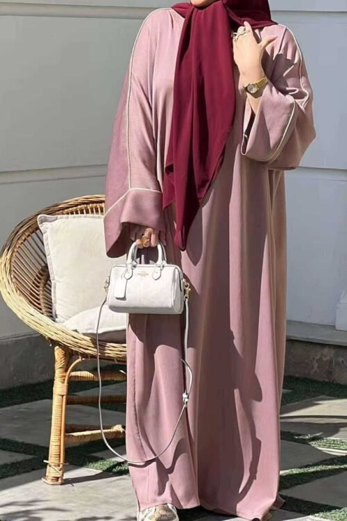 Wrinkle Satin Abaya