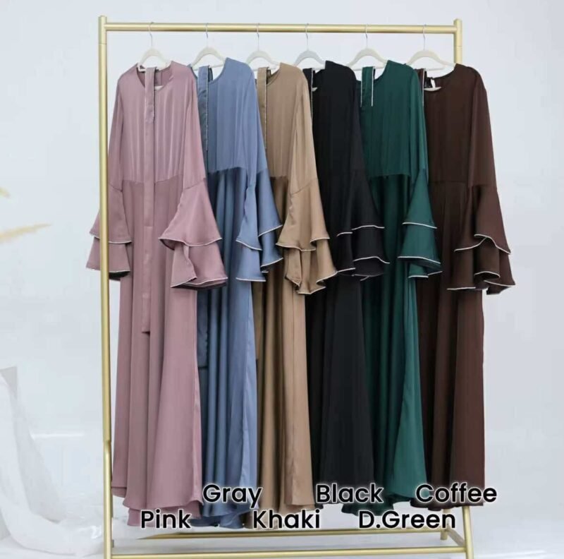 Selma Satin Flare Sleeve Dress - Image 14