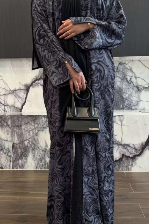Printed Cardigan Abaya