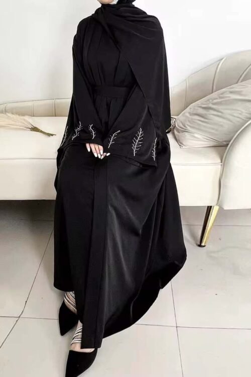 Graceful Beaded Abaya and Inner Set