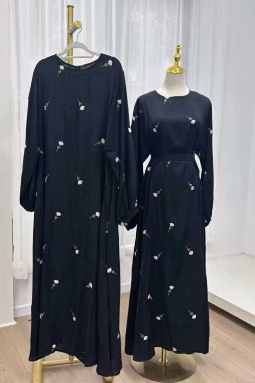 Floral Embroidery Maxi Dress