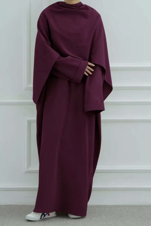 2 Piece Abaya Set with Cape