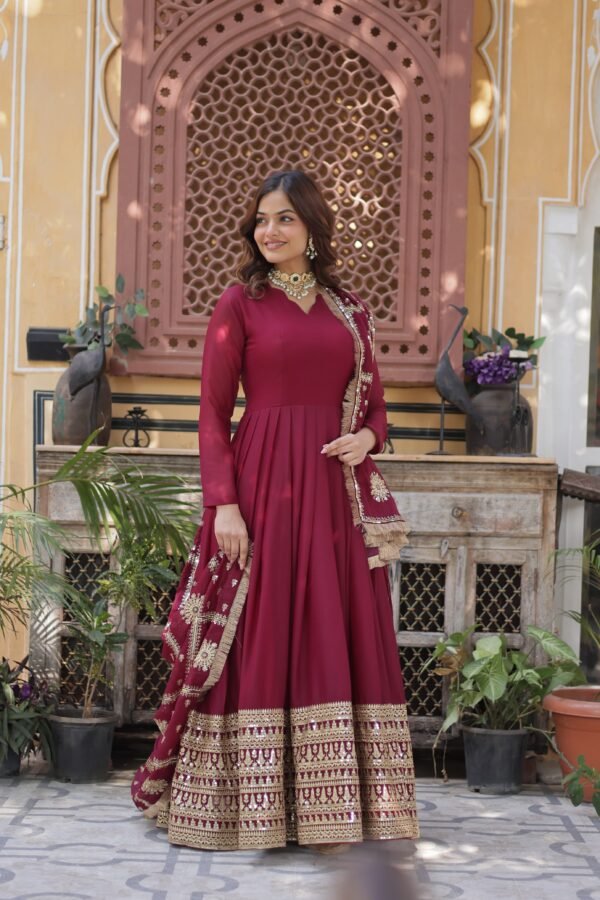 Gown and Dupatta Set - Image 5