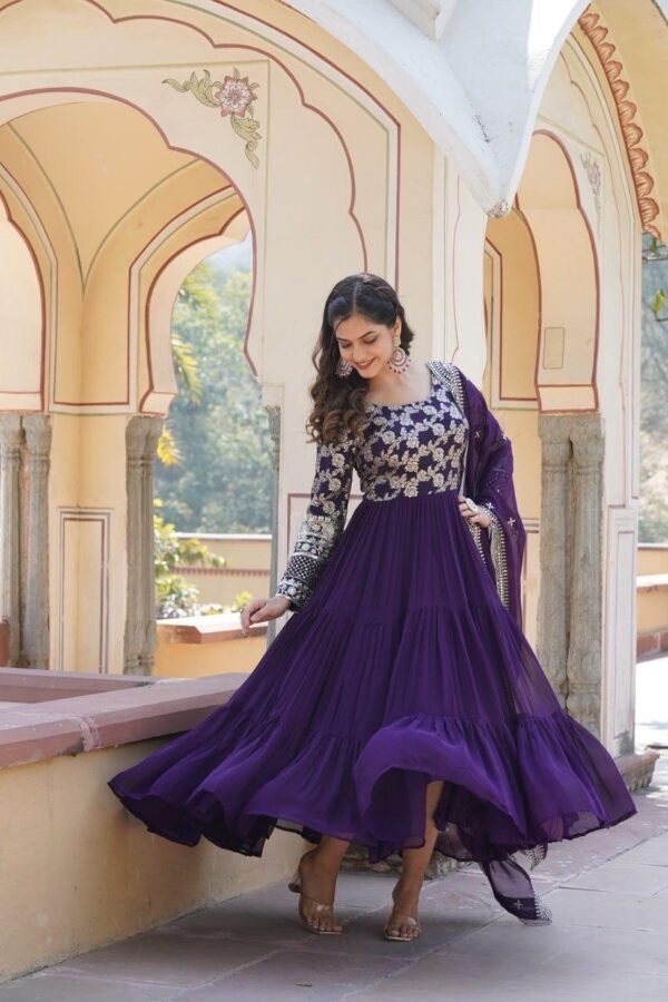 Blooming Gown and Dupatta Set - Image 4