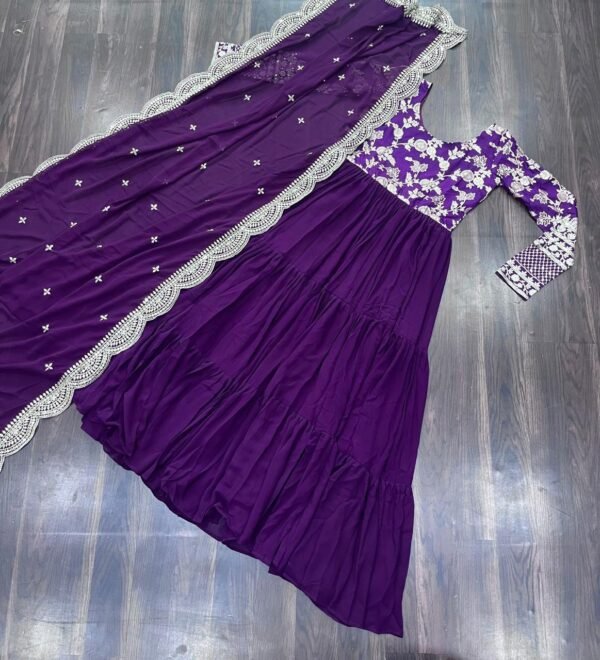 Blooming Gown and Dupatta Set - Image 5