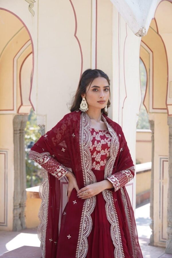 Blooming Gown and Dupatta Set - Image 7