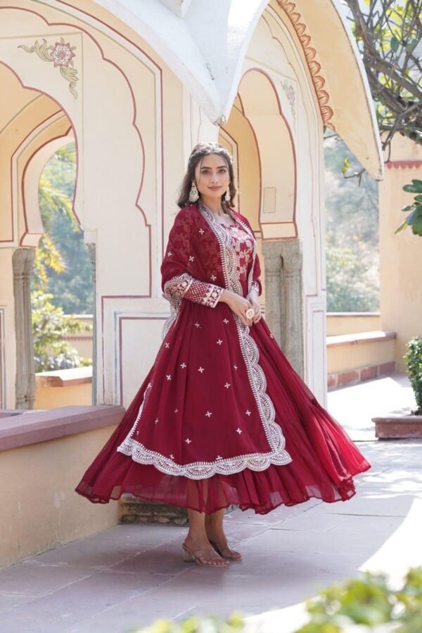 Blooming Gown and Dupatta Set - Image 6