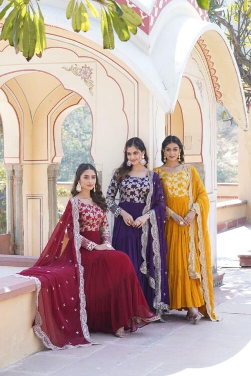 Blooming Gown and Dupatta Set
