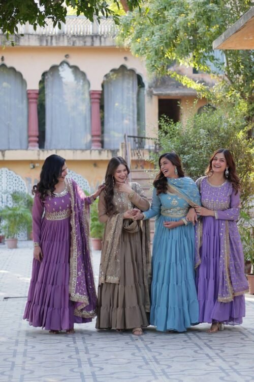 Fully Flair Gown and Dupatta With Attractive Lace Border