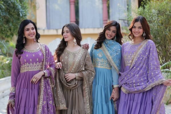 Fully Flair Gown and Dupatta With Attractive Lace Border - Image 5
