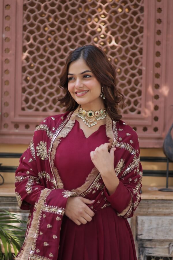 Gown and Dupatta Set - Image 4