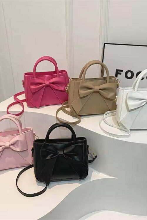 Bella Bow PU Leather Handbag