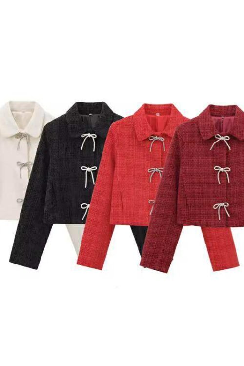 Bow-Lapel Woven Shirt