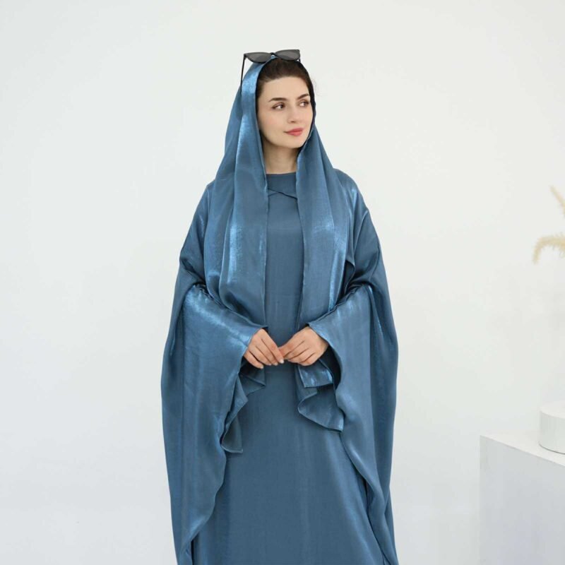 Cape Overlay Butterfly Abaya with Matching Hijab