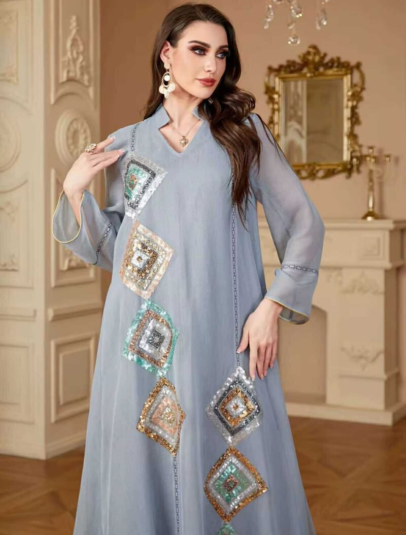 Zehra Lumière Linen Abaya - Image 5