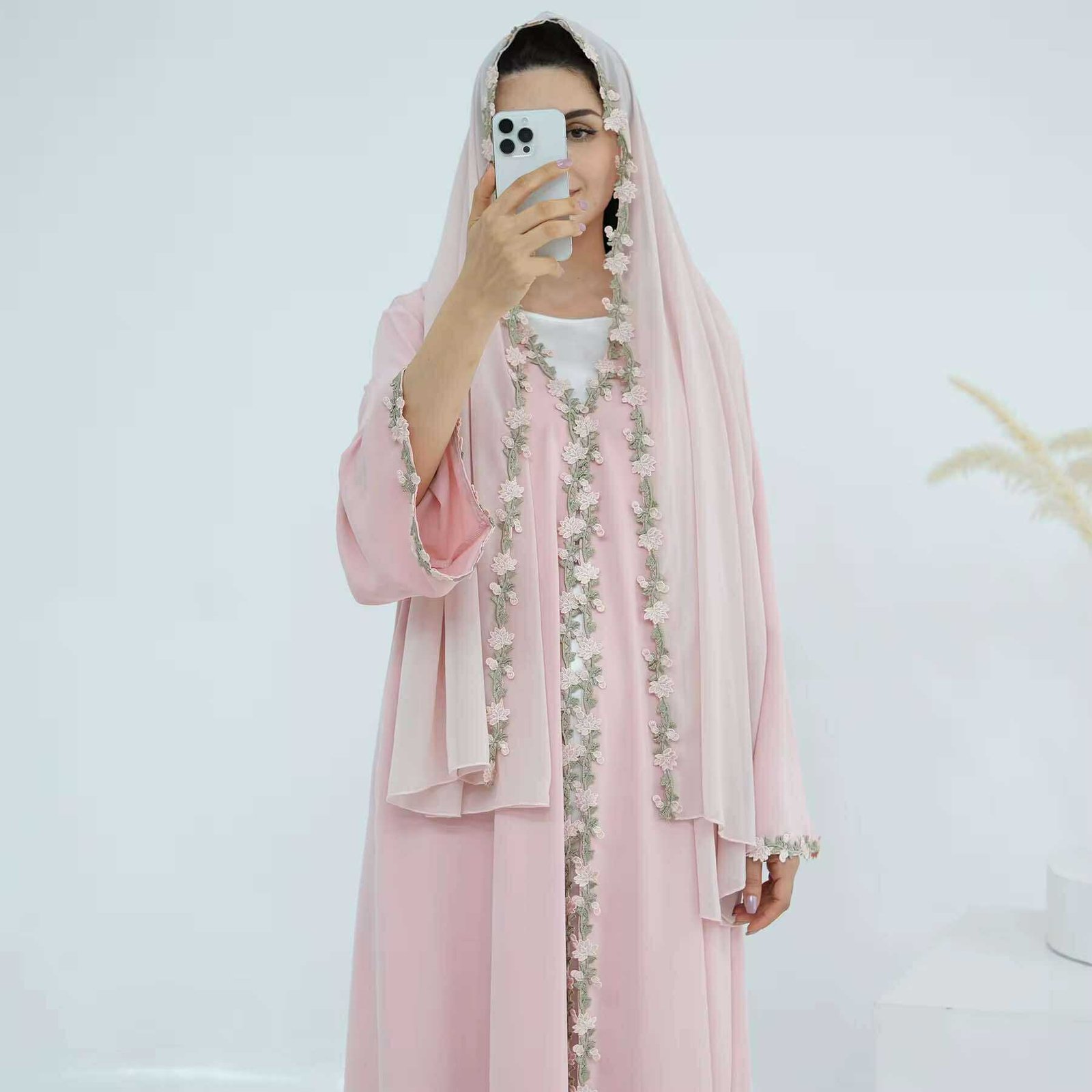 Petale Abaya with Matching Hijab - Image 4