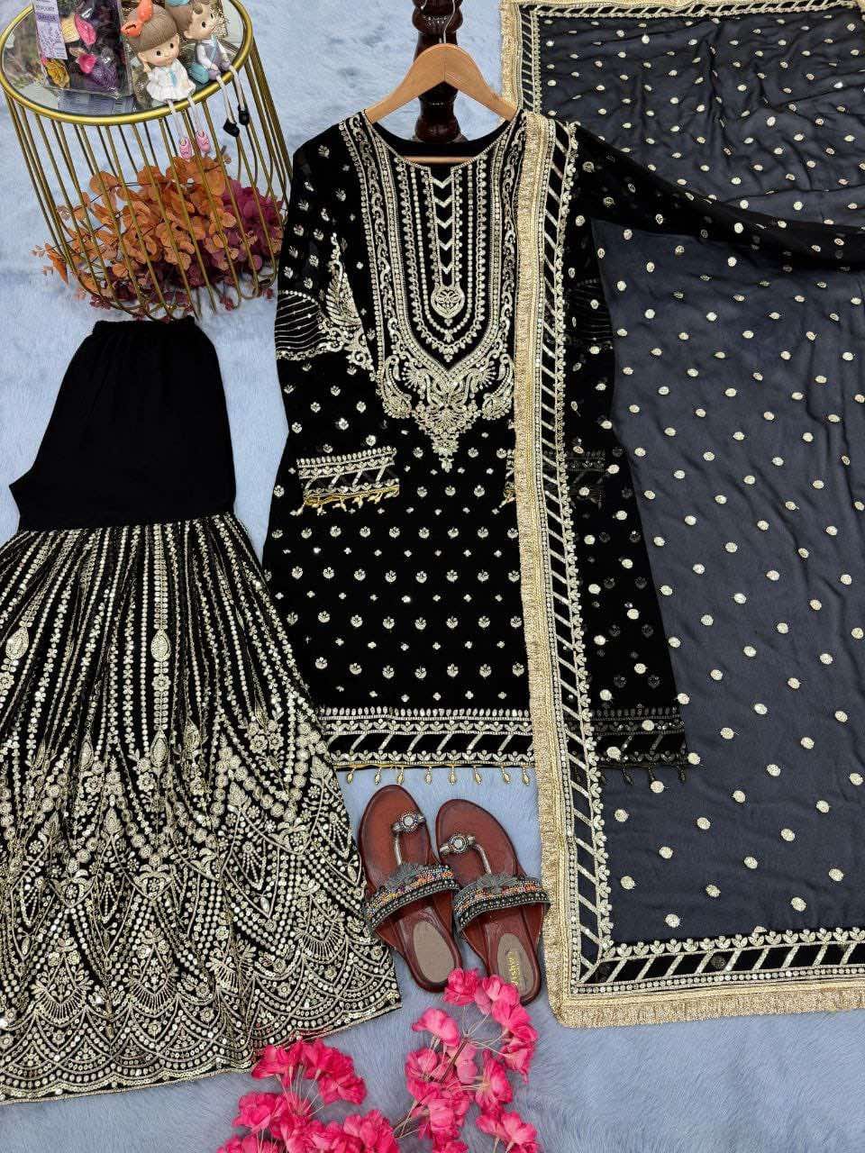 Zarifah Embellished Sharara Set