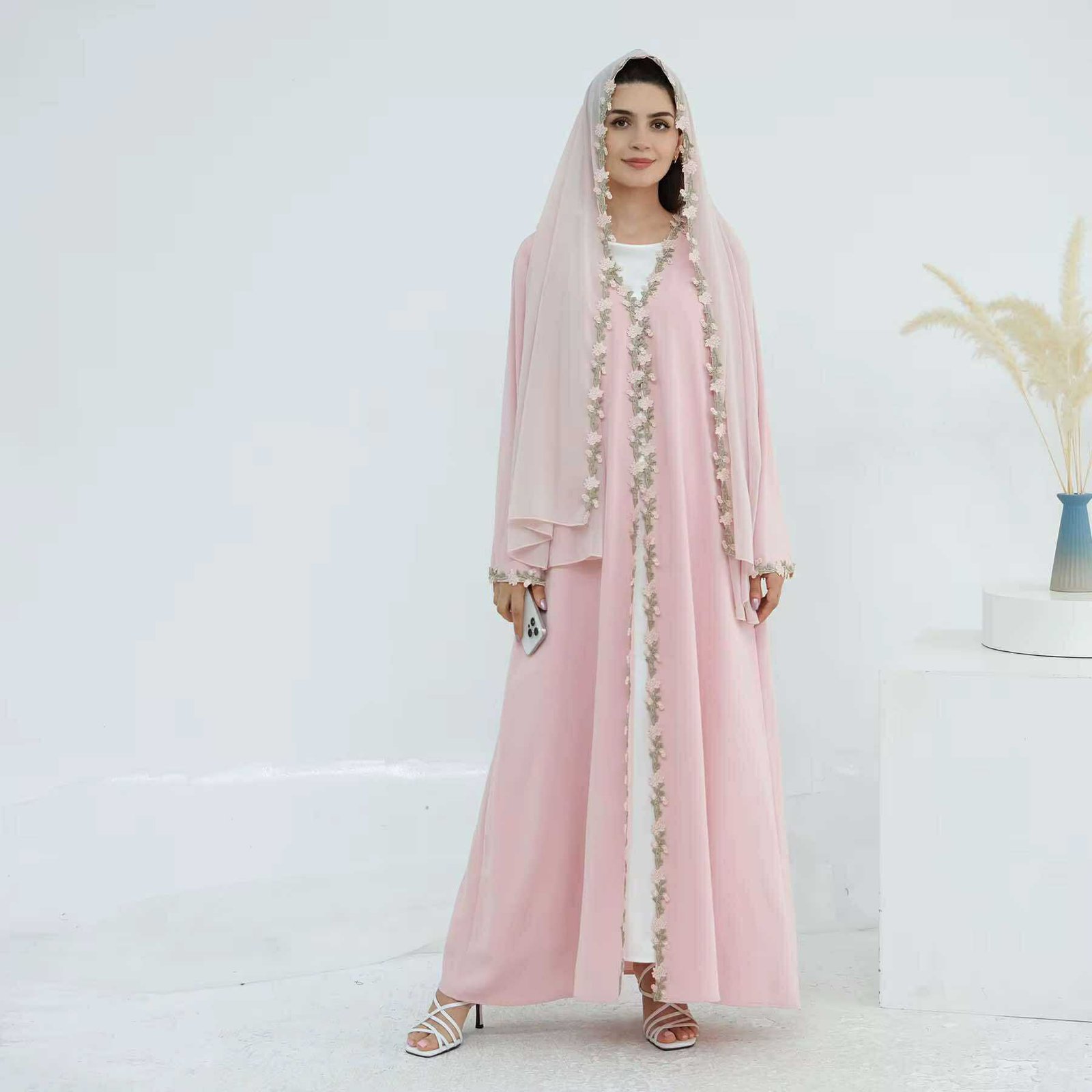 Petale Abaya with Matching Hijab - Image 3
