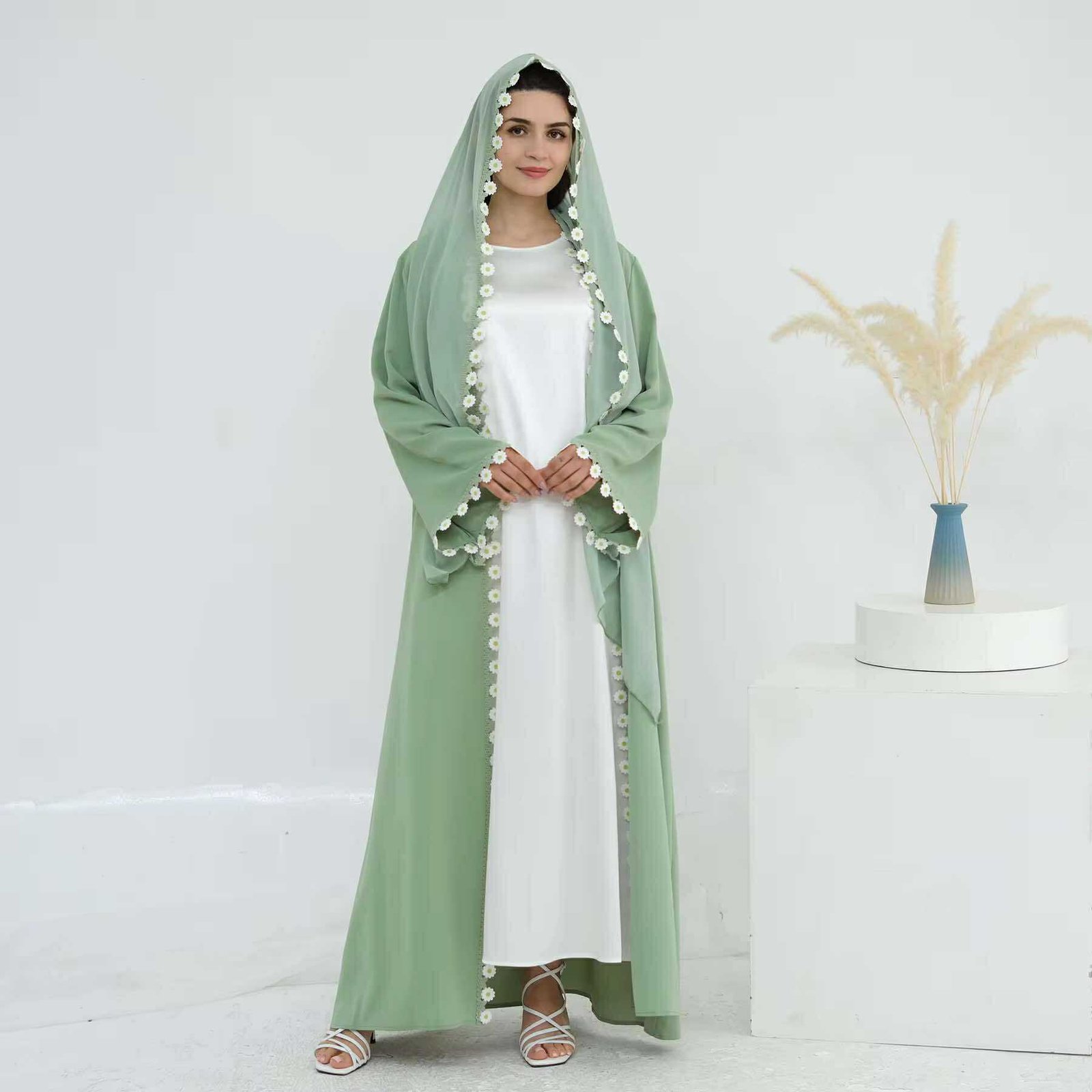 Petale Abaya with Matching Hijab - Image 2