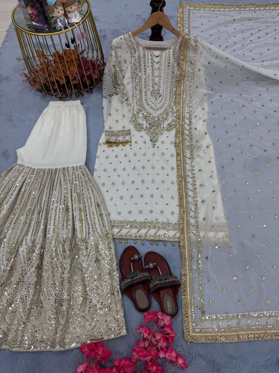Zarifah Embellished Sharara Set - Image 3