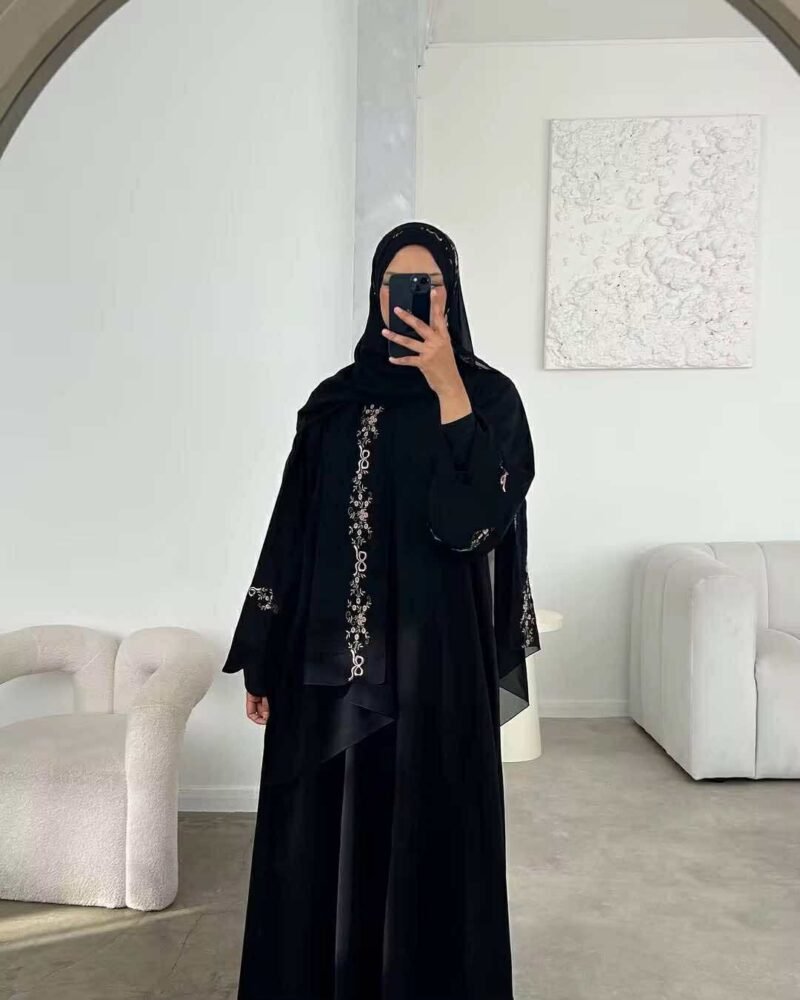 Flora Belle Embroidered Abaya Set