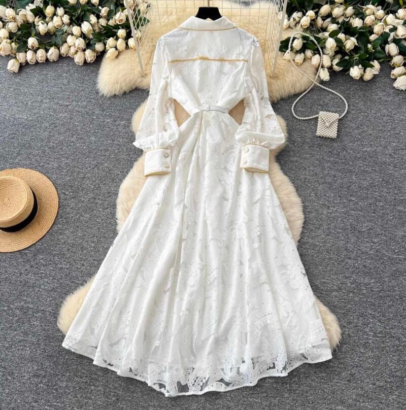 Regalia Pearl Lace Maxi Dress - Image 4