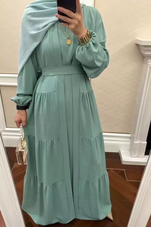 Ruffle Grace Crepe Abaya Set