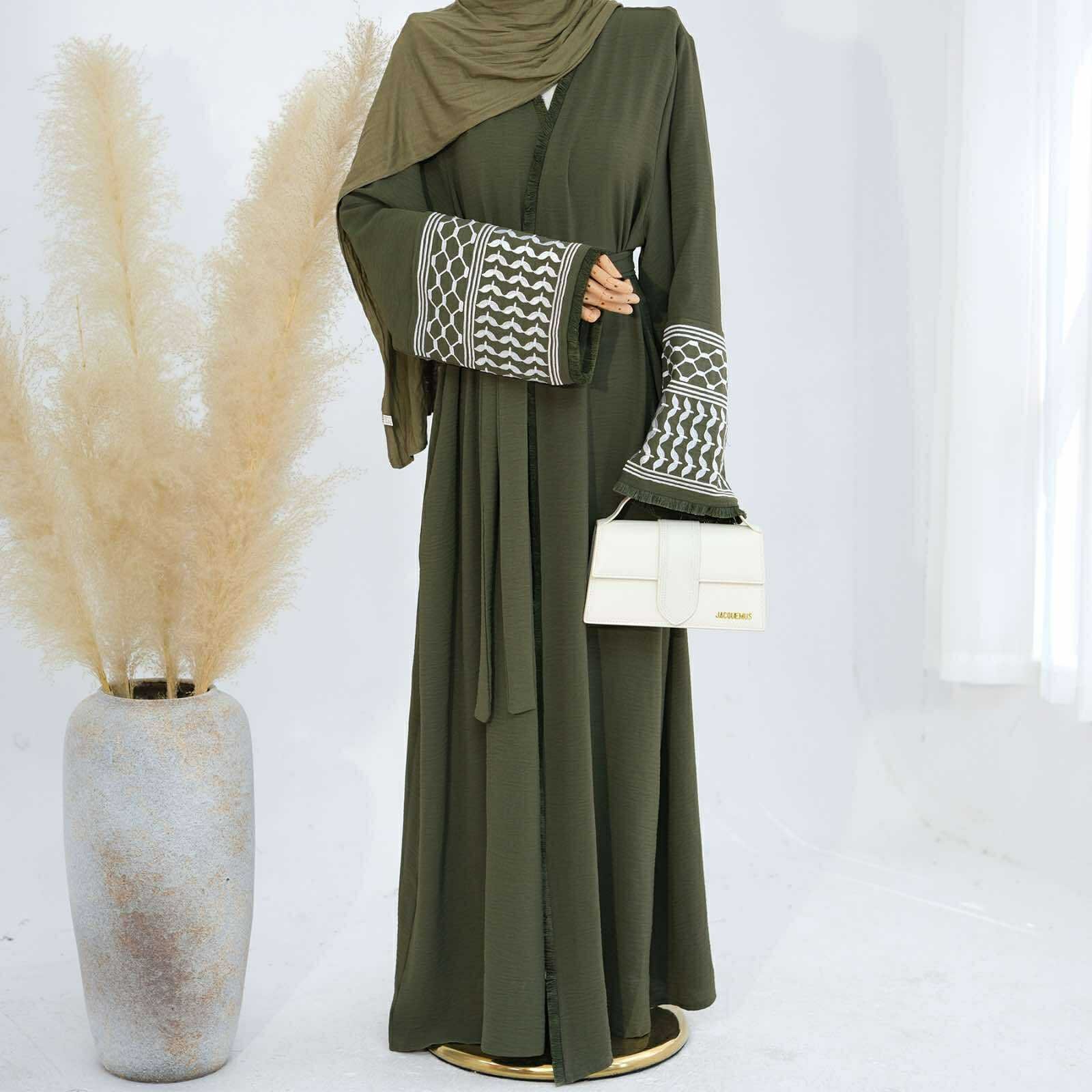 Palestine Tassel Heritage Abaya - Image 6