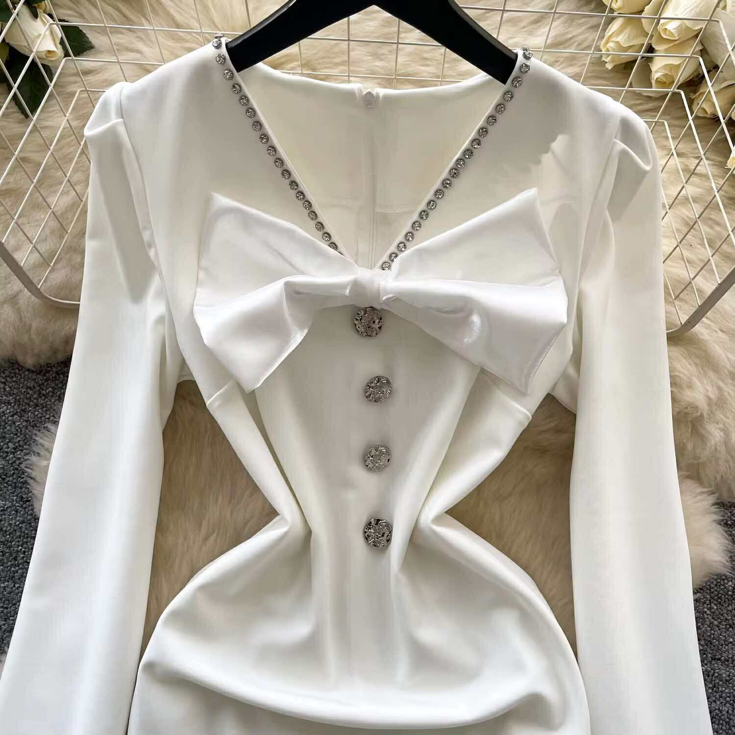 Glam Bow Luxe Bodycon Dress - Image 2