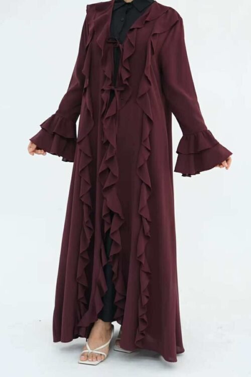 Mulberry Charm Ruffle Abaya