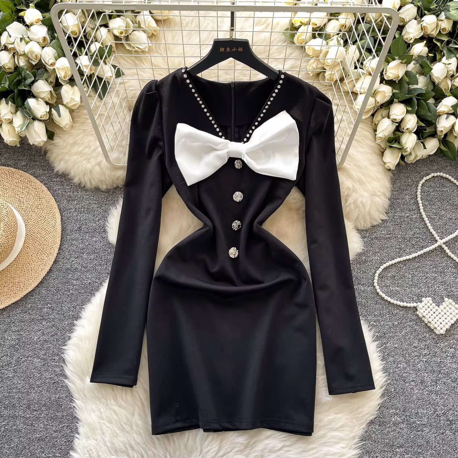 Glam Bow Luxe Bodycon Dress - Image 5