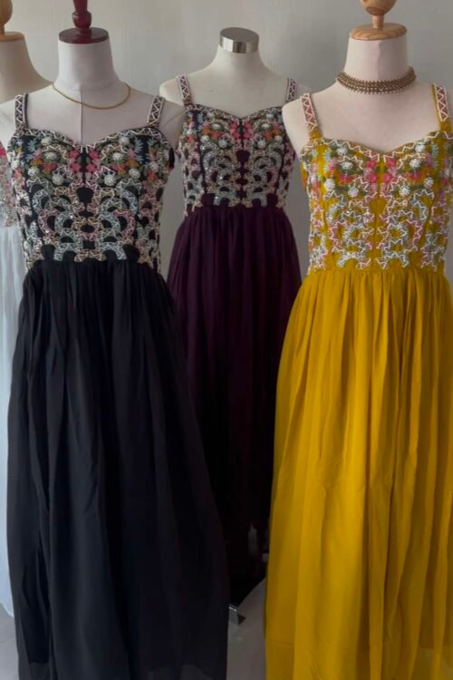 Enchanted Bloom Georgette Gown – IN STOCK
