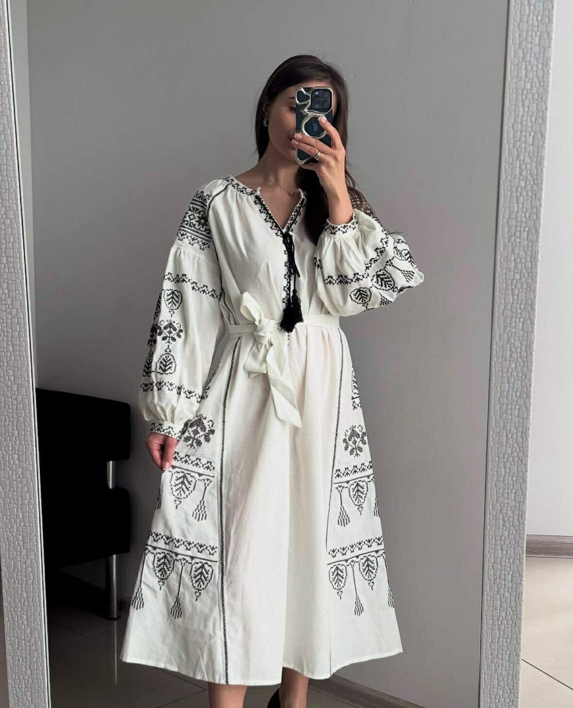 Bohemian Embroidered Tassel Maxi Dress - Image 4