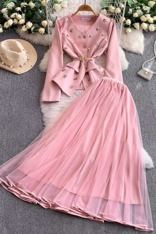 Glamour Tulle Skirt & Blazer Set