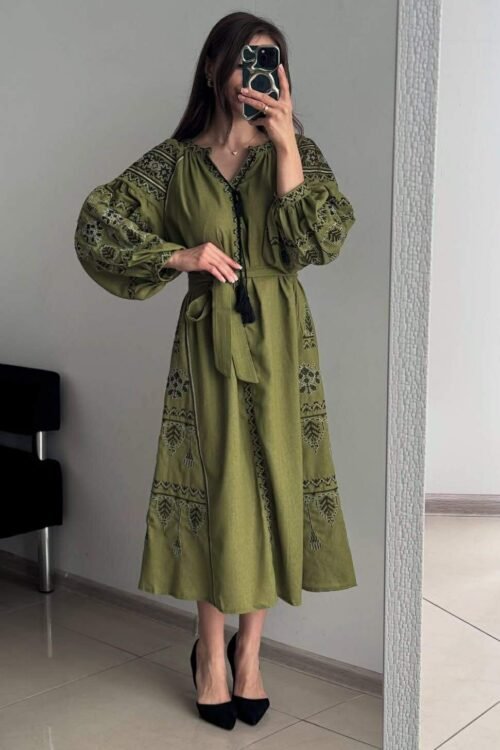 Bohemian Embroidered Tassel Maxi Dress