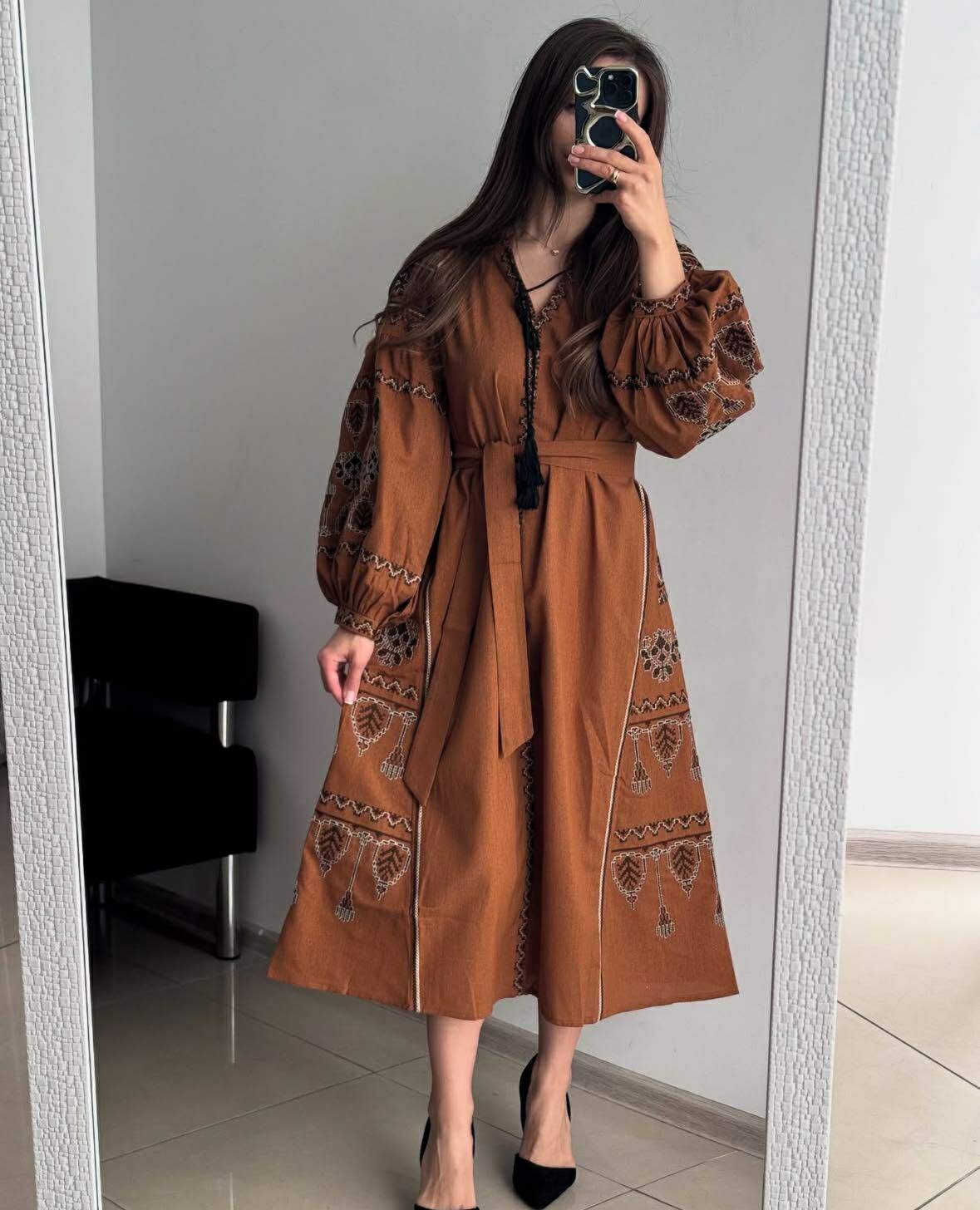 Bohemian Embroidered Tassel Maxi Dress - Image 2