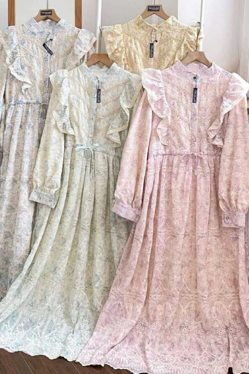 Garden Bloom Embroidered Maxi Dress