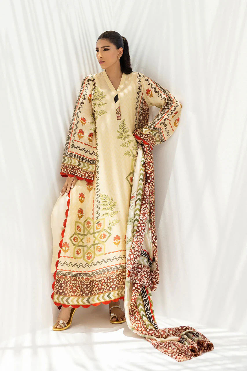 Classic Chevron Suit with Dupatta - IN STOCK
