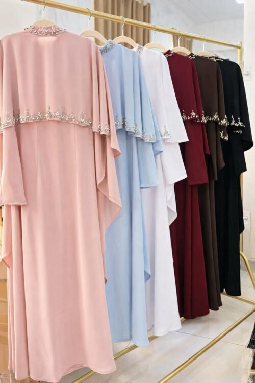 Ira Elegant Diamond Cape Dress