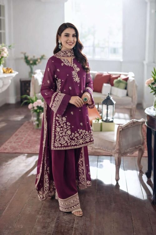 Kavya Embroidered Churidar Set