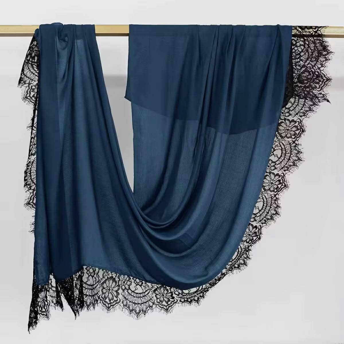Lumière Contrast Lace Modal Hijab - Image 6
