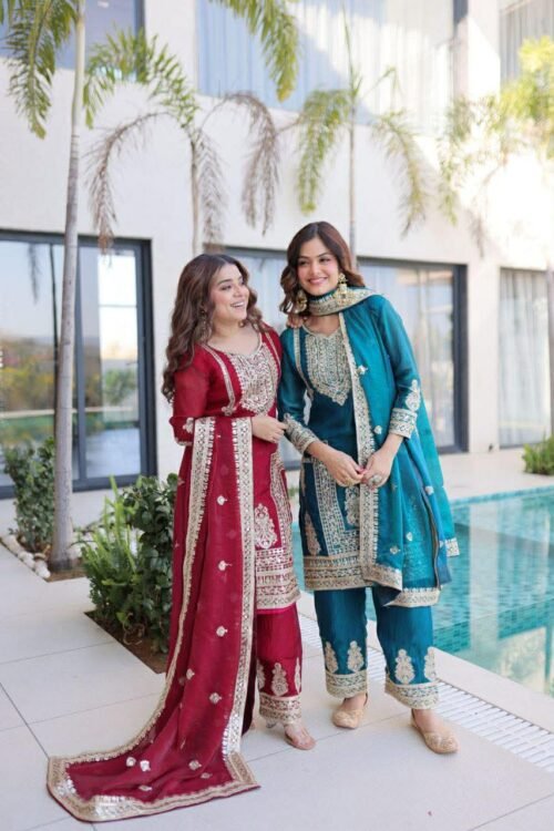 Zarqa Embroidered Suit Set