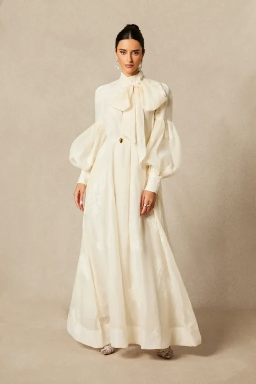 Rosabelle Bow Embroidered Maxi Dress