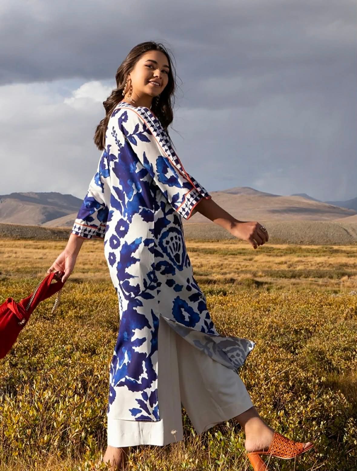 Azure Meadow Printed Suit - IN STOCK - Image 2