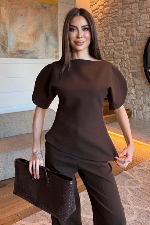 Aura Asymmetric Puff Top